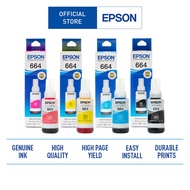 Epson T664 Ink Bottle - Black/Cyan/Magenta/Yellow
