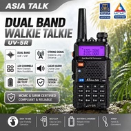 MCMC APPROVED ASIA TALK UV5R 5W Walkie Talkie VHF/UHF Dual Band Two Way Radio baofeng 5r uv5re long 