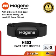[ORIGINAL Warranty] Magene H303 Chest Strap Heart Rate Monitor ANT+ Bluetooth Fully Adjustable iPhon