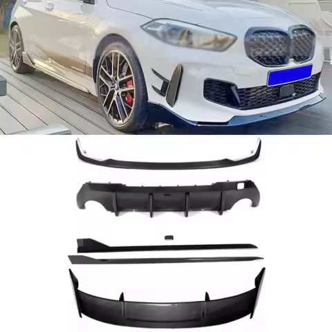 For BMW F40 1Series Hatchback 2020-2024 Real Carbon Fiber Bumper Front Lip Rear Diffuser Side Skirt 
