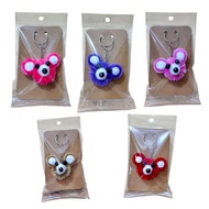 Fuzzy Wire Teddy Bear Keychain