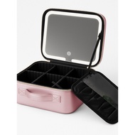 beg mekap toiletries bag LED dengan cahaya, cermin mewah, beg kosmetik, beg wanita mudah alih, beg s