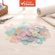 Exquisite Butterfly Knit Embroidered Patches, 10Pcs, 46x39mm, for DIY Clothing, Hats, and Headwear  
