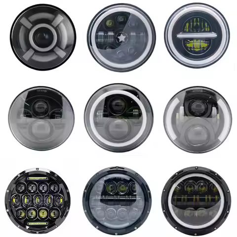 7' HeadLight LED Headlight 7 Inch Motorcycle Headlamp H4 High Low Beam Light Lamp