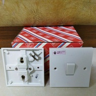 MK 4870 WHI 10 Amp 1 gan 1 Way switch with SIRIM approved