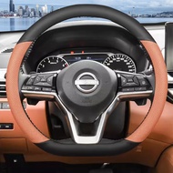 JIBEIDUN | ฝาครอบพวงมาลัยหนังบางมากสำหรับ Nissan Patrol ทุกฤดูกาล