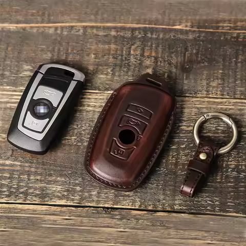 Car PU Leather Keychain Cover for BMW X1 X3 X5 X6 Series 1 2 5 7 8 F15 F16 E53 E70 E39 F10 F30 G30 G