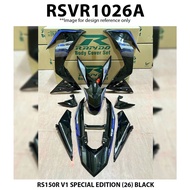 Rapido Cover Set Honda RS150R V1 V2 V3 SPECIAL EDITION (26) Black RS150 RS150 R Coverset Motor Accessories RS150R Hitam