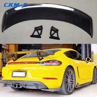 Carbon Fiber Rear Trunk Spoiler Lip Wings Car Accessories for Porsche Cayman Boxster 981 986 987 718