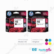 HP 46 Ink Cartridge - Black & Tri-Color (Cyan, Magenta, Yellow)