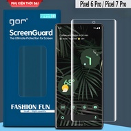 Bộ 2 dán dẻo màn hình Pixel 6 Pro / Pixel 7 Pro hiệu Gor trong suốt full màn hình 3D cao cấp