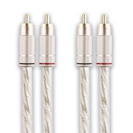 美國 鍍銀 發燒音頻 訊號線【川木】雙RCA 音頻線【M201】喇叭線