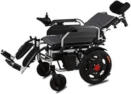 Fashionable Simplicity Elderly Disabled Heavy Duty Electric Wheelchair With Headrest Foldable And Lightweight Powered Wheelchair 360° Joystick Weight Capacity 120Kg