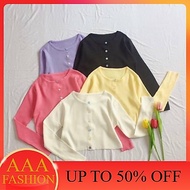 AAA FASHION CARDI CROP JENICA BUTTON