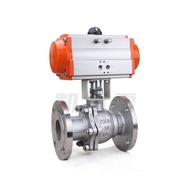 /Ball Valve Cutting Valve Q641F-16P Stainless Steel Flange Steam 304C Pneumatic Pneumatic High Tempe