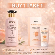 LBLS BUY 1 TAKE 1 Brightening Body Care Set | Peach Whitening Shower Gel 300g + Alpha Kojic Axillary