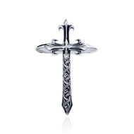 ake ake Prophets Calibur Braided Ring แหวนเงินแท้ 925 แกะมือขัดเงาลงดำขับลาย ลายดาบกางเขน พันลายเกลี