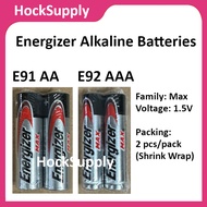 [MOQ 3PK] Energizer AA / AAA Max Alkaline Battery 1.5V E91 / E92 Shrink Wrap [FAST SHIP OUT]