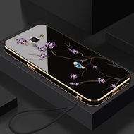Case Samsung Galaxy J2 Prime J2 Ace Grand Plus J7 Pro 2017 ON7 M51 Note 10 Plus 410 20 Ultra Luxury Electroplating Casing Cover Soft Silicone Phone Case Shockproof Flower