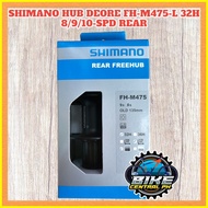 ◄ ☈ ♚ SHIMANO HUB DEORE HB-M475 / FH-M475 8 9 10SPD FRONT/REAR