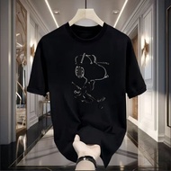 PrintVibe Fashionable Cartoon T-Shirt Modern Suitable For Both Men And Women. Round Neck Shirt Short