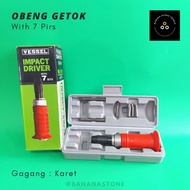 Obeng Ketok SET VESSEL Gagang Karet / Impact Screwdriver Set