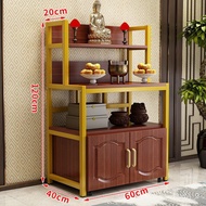XYBuddha Shrine Clothes Closet God of Wealth Cabinet with Door Altar Buddha Table Guanyin Table Altar Home Statue Worshi