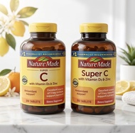Nature Made Super C มาพร้อม Vitamin D3&Zicn วิตามินนำเข้ามาจากอเมริกาแท้100% พร้อมส่งที่ไทย