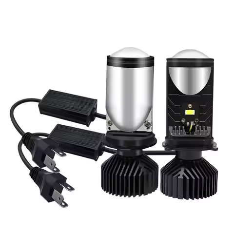 Y6 Turbo Fan H4 LED Headlights Car H4 Mini Projector Lens 6000K Super Bright 20000LM Hi Lo Beam Bulb