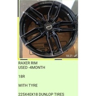 RAXER RIM 5X114 WITH TYRE USED