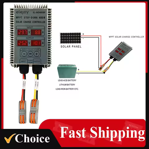 10~30V 400W Step-up MP PT Real-time Tracking Solar Power Supply Battery Recharging Controller LED Di