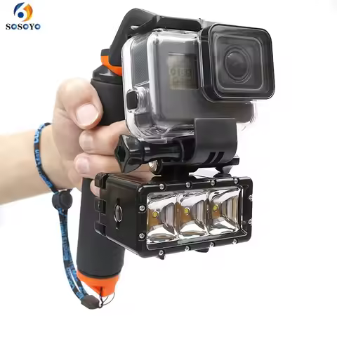 2 in 1 Shutter Pistol Trigger Float Handle Grip Diving Handheld Selfie Stick Set For Gopro 7 6 5 DJI