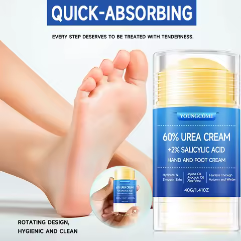 Urea Cream 60 Percent For Feet Plus 2% Salicylic Acid Foot Cream and Hand Cream Maximum Strength wit
