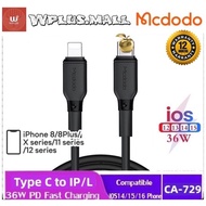 Mcdodo CA729 White Series 36W PD Type-C to Data Cable Compatible for IPhone (Support IPhone 11 12 13