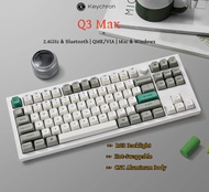 Keychron Q3 Max (80% TKL layout) QMK/VIA 2.4GHz Bluetooth Wireless Gaming Custom Mechanical Keyboard RGB Backlight Hot-Swappable