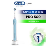 Oral-B Pro 500 Cross Action Electric Rechargeable Toothbrush Powered by Braun