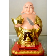 Phật Di Lặc Vẫy Quạt Cầm Thổi Vàng Năng Lượng (Trung 19cm) HM75