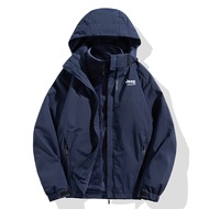 JEEP Wirit เสื้อแจ็คเก็ตกันลมกันน้ำสำหรับผู้ชายแจ็คเก็ต1+ 1เซ็ตซิป Pockets3ใน1เสื้อแจ็คเก็ตมัลติฟังก