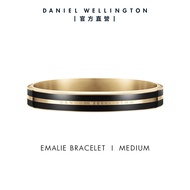 Daniel Wellington 手環 Emalie Infinite Bracelet-雋永雙色手環-三色任選(DW00400250)/ 香檳金x黑/ M