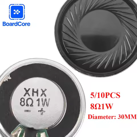 5/10PCS 8 Ohm 1W Round Speaker Diameter 30MM Loudspeaker Horn 30×5.5MM Iron Shell Internal Magnetism