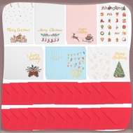Party Supplies Christmas Hot Stamping Card Envelope Greeting Blessing Message Set 49pcs Gift Cards Xmas Note Assorted