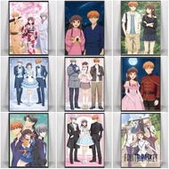 GSIH Anime F-Fruits Basket Poster  Self-adhesive Art Waterproof Paper Sticker Coffee House Bar Room 