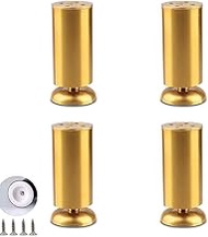Set of 4 Solid Stainless Steel Furniture Feet, Sofa Feet, Adjustable Metal Table Legs, Replacement T
