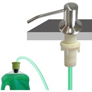 Soap Dispenser for Kitchen Sink (Chrome),Built in Design Sink Soap Dispenser, Refill from The Top, S