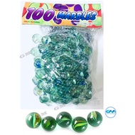 100 Pcs Glass Marbles | 100 Biji Guli Kaca | Congkak Guli | 玻璃弹珠