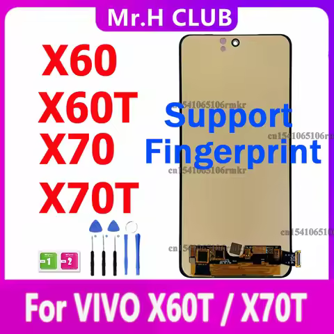 OLED Display For Vivo X60 V2045 V2046A X60T LCD Touch Screen Digitizer Assembly For Vivo X70 X70t V2