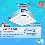 Daikin R32 2.0HP - 5.0HP SkyAir Wifi Ceiling Cassette Air Conditioner Inverter FCF-C Series Aircond