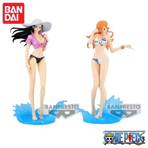 In Stock Original Bandai BANPRESTO ONEPIECE Anime GLITTER&GLAMOURS -NICO ROBIN&NAMI- Action Figures 