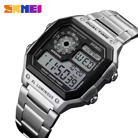 SKMEI 1335 Fashion Retro Sport Male Digital Watches Mens Waterproof Chrono Clock reloj hombre Electr
