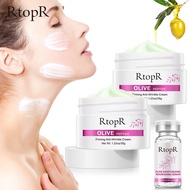 RtopR FDA 2 ชิ้น ชิ้นมะกอกเปปไทด์เฟิร์มมิ่งครีมต่อต้านริ้วรอย+1 ชิ้น เอสเซ้นส์ที่ให้ความชุ่มชื้นบำรุ